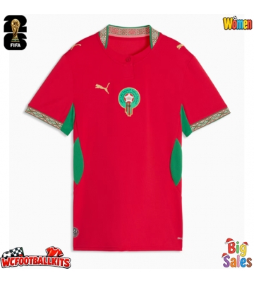 Morocco Replica Home Stadium Shirt for Women World Cup 2026 Short Sleeve